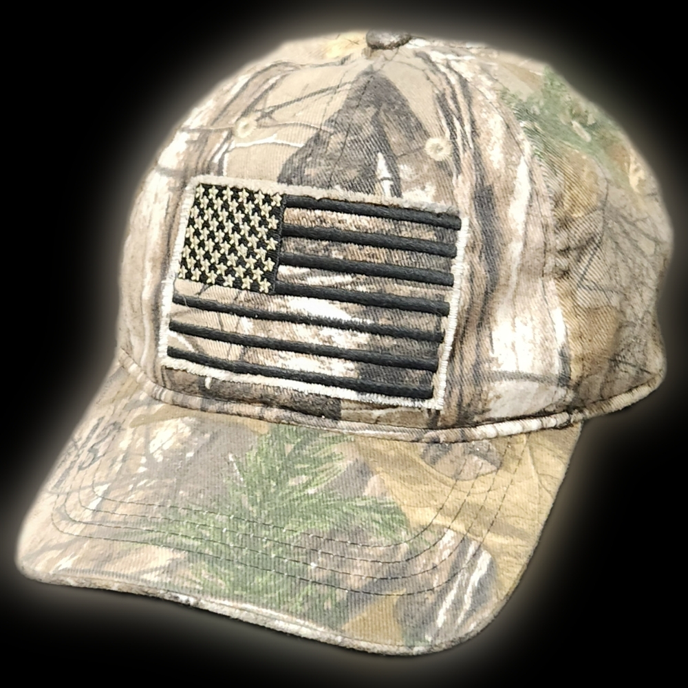 Buck Wear American flag camouflage hat